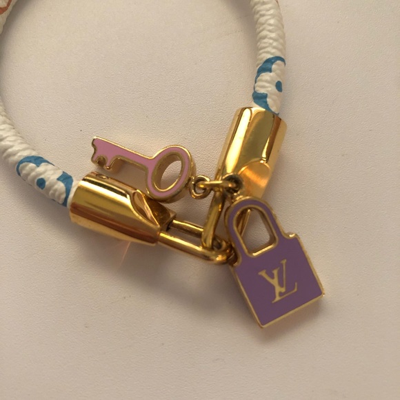 Louis Vuitton White Monogram Multicolor Luck it Bracelet - Picture 4 of 7